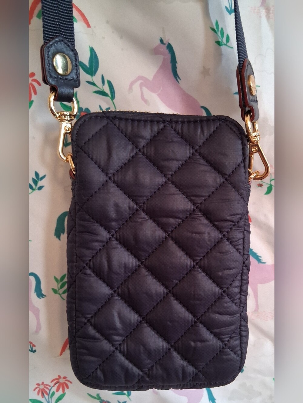 NWOT MZ Wallace Crosby Micro Navy Plush Quilt Casual Everyday Mini Purse Bag - Picture 3 of 13